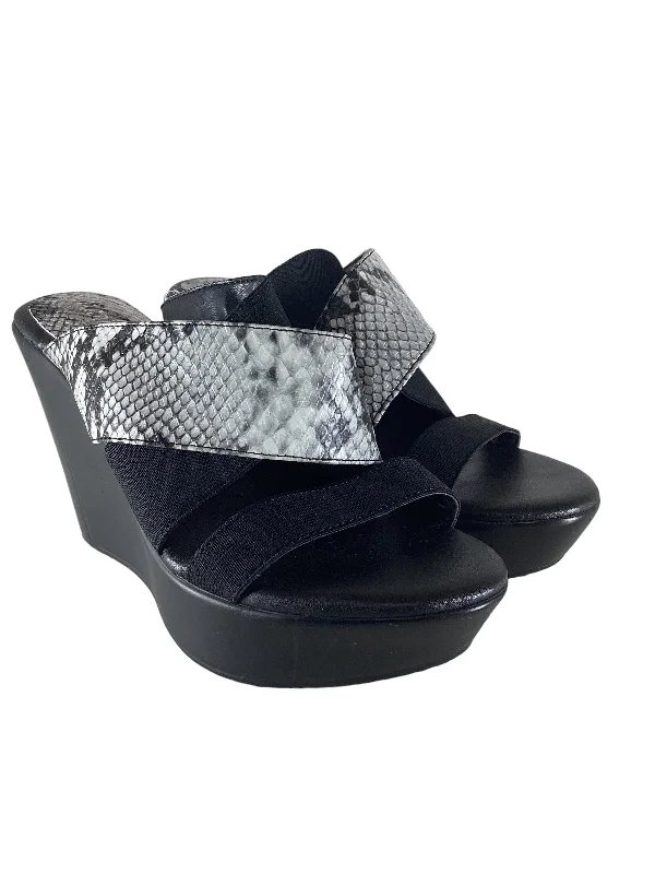 Comfortable and supportive women's shoes for all-day wearBlack Sandals Heels Wedge Charles By Charles David, Size 6 Comfortable and supportive women's shoes for all-day wearBlack Sandals Heels Wedge Charles By Charles David, Size 6