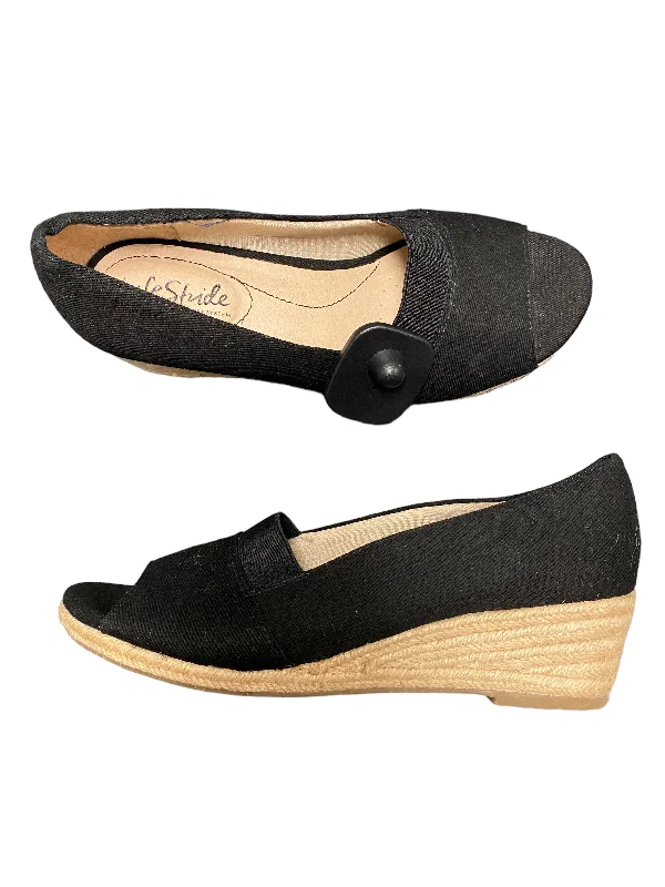 Chic and stylish women's shoes for summerBlack Sandals Heels Wedge Life Stride, Size 6.5 Chic and stylish women's shoes for summerBlack Sandals Heels Wedge Life Stride, Size 6.5