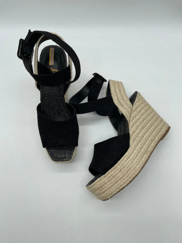 Versatile and elegant women's shoes for any outfitBlack Sandals Heels Wedge Sam Edelman, Size 9 Versatile and elegant women's shoes for any outfitBlack Sandals Heels Wedge Sam Edelman, Size 9