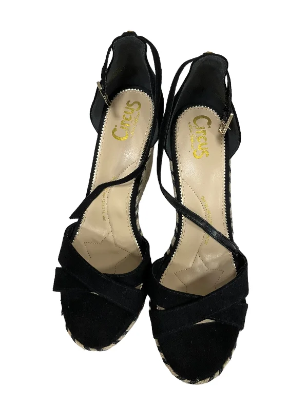 Stunning and eye-catching women's footwearBlack Sandals Heels Wedge Sam Edelman, Size 9.5 Stunning and eye-catching women's footwearBlack Sandals Heels Wedge Sam Edelman, Size 9.5