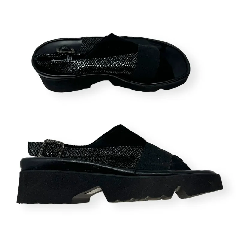 Stylish and supportive women's shoes for plantar fasciitisBlack Sandals Heels Wedge Thierry Rabotin, Size 10 Stylish and supportive women's shoes for plantar fasciitisBlack Sandals Heels Wedge Thierry Rabotin, Size 10
