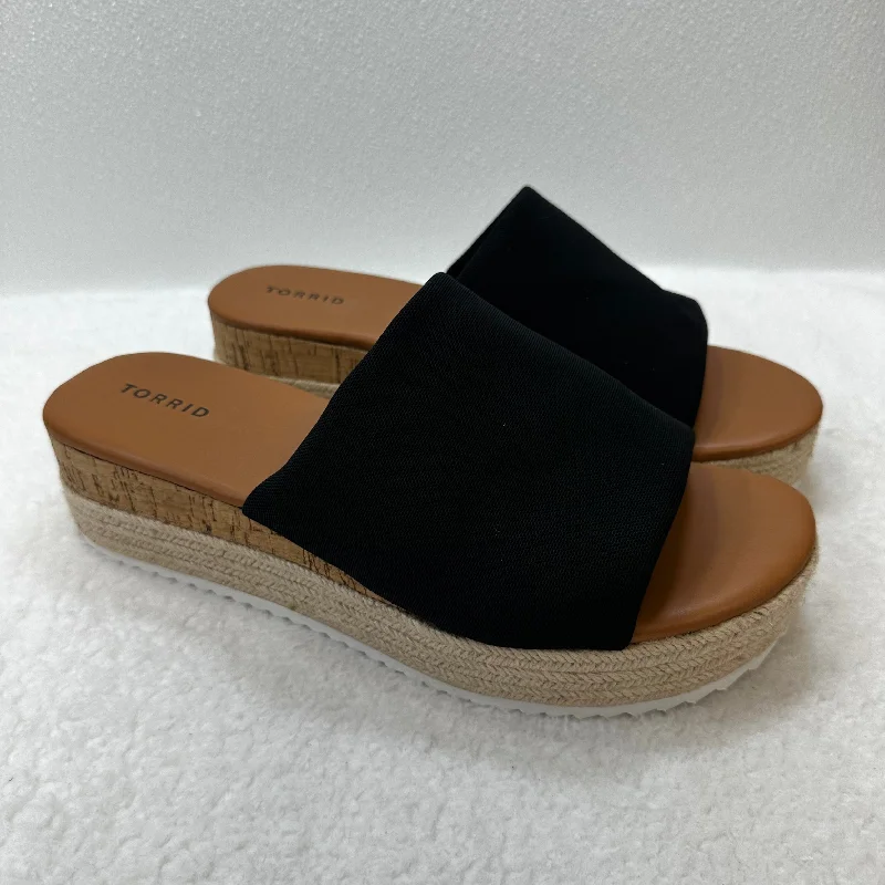 Stylish and supportive women's shoes for plantar fasciitisBlack Sandals Heels Wedge Torrid, Size 12 Stylish and supportive women's shoes for plantar fasciitisBlack Sandals Heels Wedge Torrid, Size 12