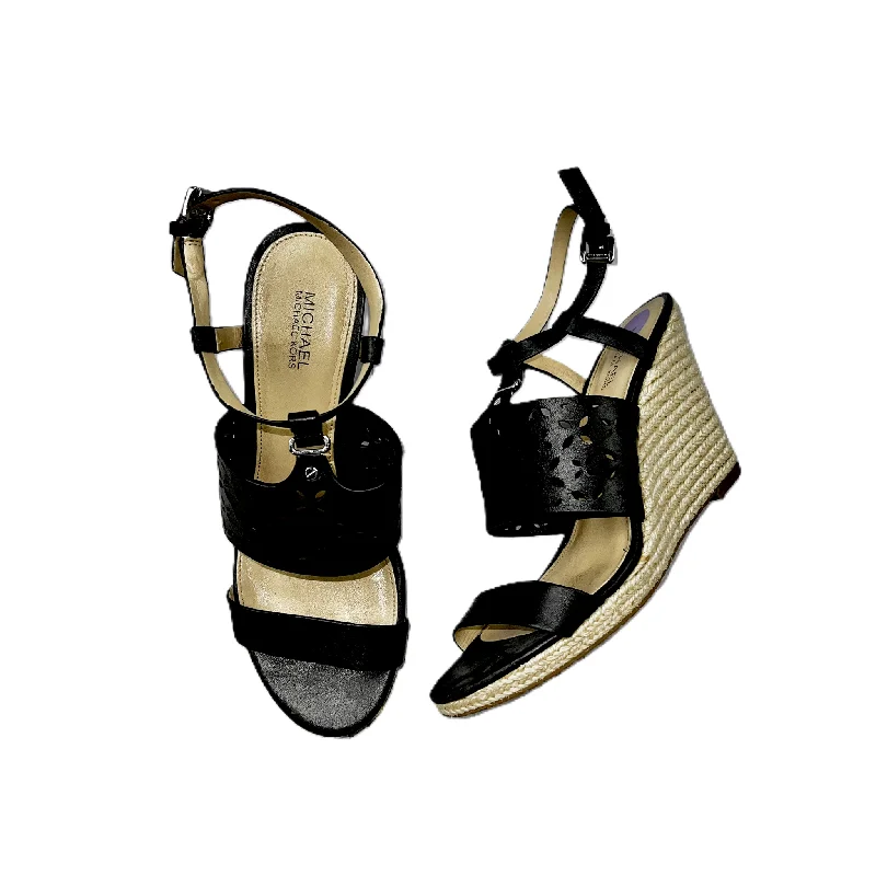 Comfy and stylish women's shoes for walkingBlack & Tan Sandals Heels Wedge By Michael By Michael Kors, Size: 7