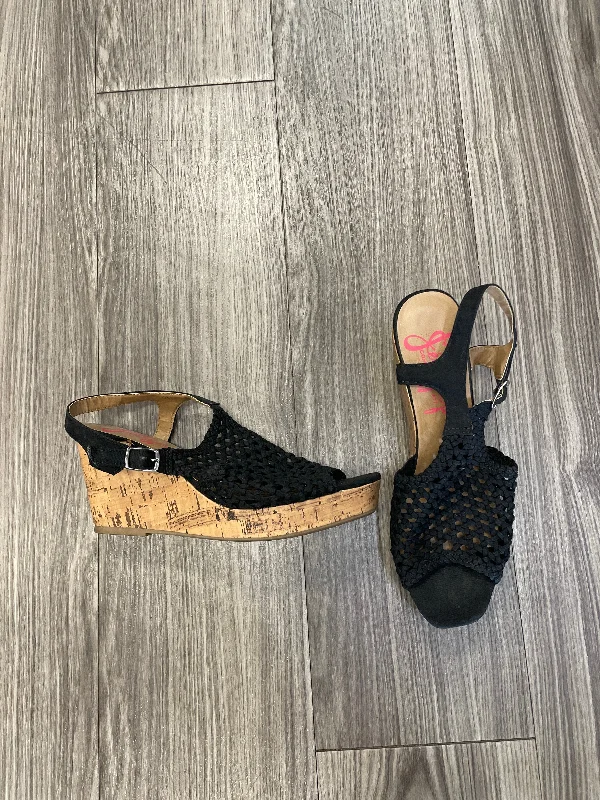 Stylish and practical women's shoes for rainy daysBlack & Tan Sandals Heels Wedge Jelly Pop, Size 11 Stylish and practical women's shoes for rainy daysBlack & Tan Sandals Heels Wedge Jelly Pop, Size 11