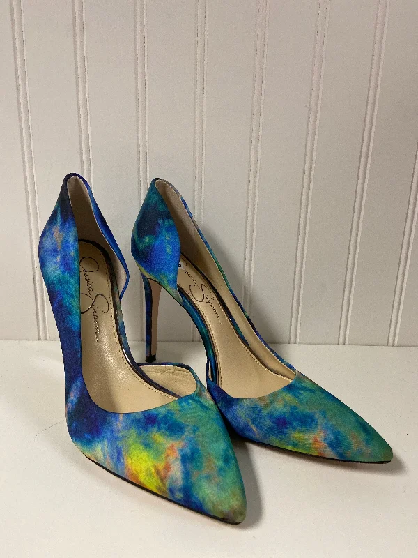 Comfy and stylish women's shoes for lounging around the houseBlue & Green Sandals Heels Stiletto Jessica Simpson, Size 8 Comfy and stylish women's shoes for lounging around the houseBlue & Green Sandals Heels Stiletto Jessica Simpson, Size 8