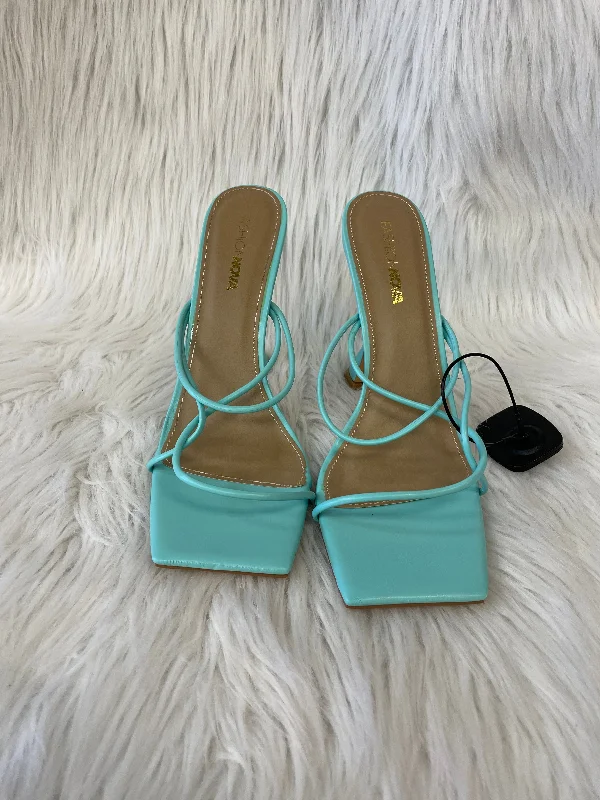 Comfortable yet fashionable women's shoesBlue Sandals Heels Block Fashion Nova, Size 10 Comfortable yet fashionable women's shoesBlue Sandals Heels Block Fashion Nova, Size 10