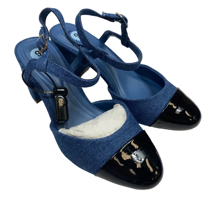 Stylish and supportive women's shoes for high archesBlue Sandals Heels Block On 34th, Size 6 Stylish and supportive women's shoes for high archesBlue Sandals Heels Block On 34th, Size 6