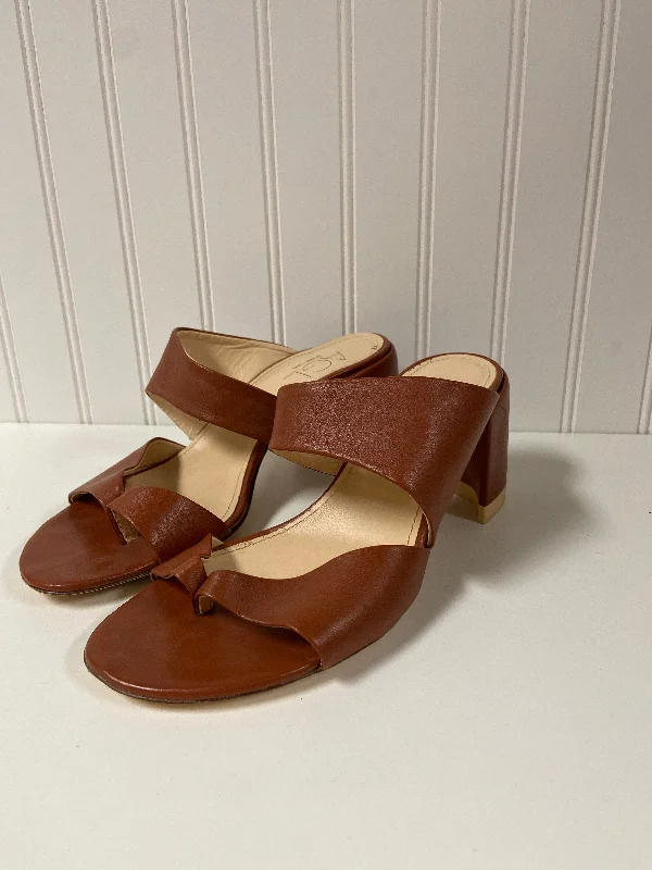 Comfy casual women's shoes for everyday wearBrown Sandals Heels Block Agl, Size 8.5 Comfy casual women's shoes for everyday wearBrown Sandals Heels Block Agl, Size 8.5