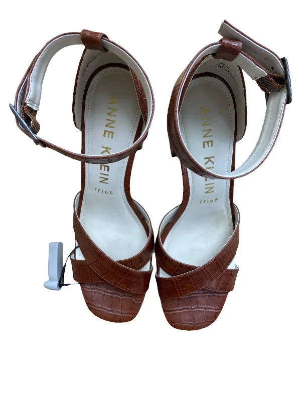 Luxurious and opulent women's shoe optionsBrown Sandals Heels Block Anne Klein, Size 10 Luxurious and opulent women's shoe optionsBrown Sandals Heels Block Anne Klein, Size 10