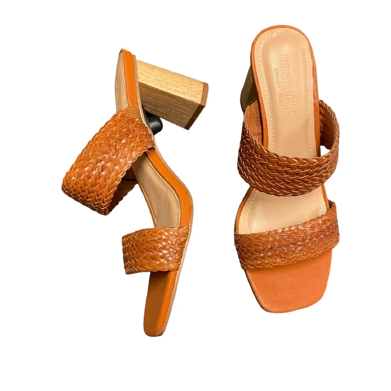 Elegantly crafted women's shoesBrown Sandals Heels Block Cushionaire, Size 7