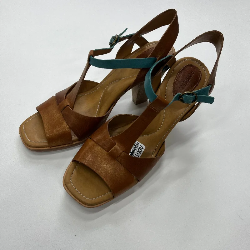 Versatile and elegant women's shoes for any outfitBrown Sandals Heels Block Fossil, Size 8.5 Versatile and elegant women's shoes for any outfitBrown Sandals Heels Block Fossil, Size 8.5