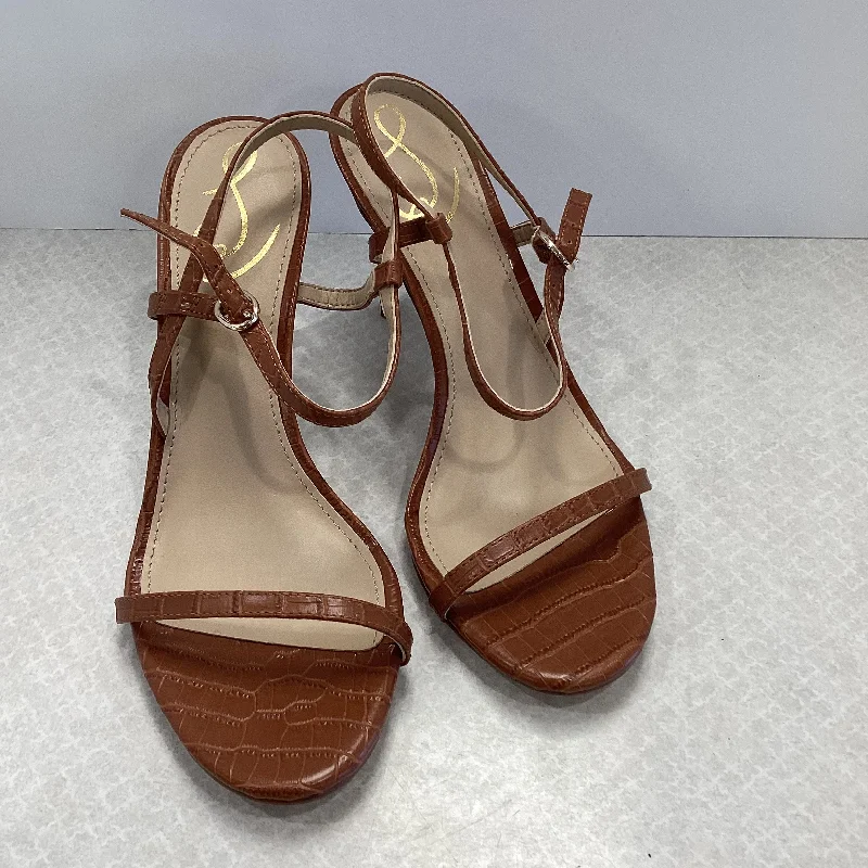 Elegant and sophisticated women's shoes for opera nightsBrown Sandals Heels Stiletto Sam Edelman, Size 8 Elegant and sophisticated women's shoes for opera nightsBrown Sandals Heels Stiletto Sam Edelman, Size 8