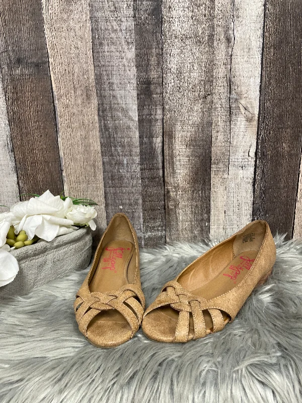 Elegant and sophisticated women's shoe stylesBrown Sandals Heels Wedge Jelly Pop, Size 8.5 Elegant and sophisticated women's shoe stylesBrown Sandals Heels Wedge Jelly Pop, Size 8.5