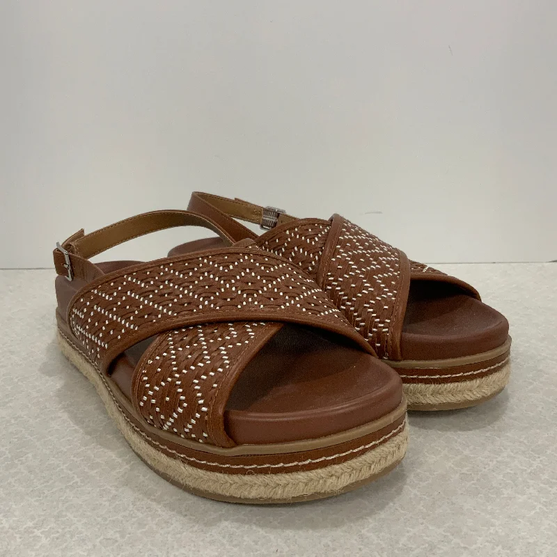 Flattering and figure-hugging women's footwearBrown Sandals Heels Wedge Universal Thread, Size 7.5 Flattering and figure-hugging women's footwearBrown Sandals Heels Wedge Universal Thread, Size 7.5