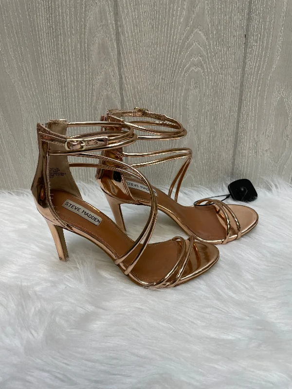 Elegant and sophisticated women's shoes for dinner datesCopper Sandals Heels Stiletto Steve Madden, Size 7