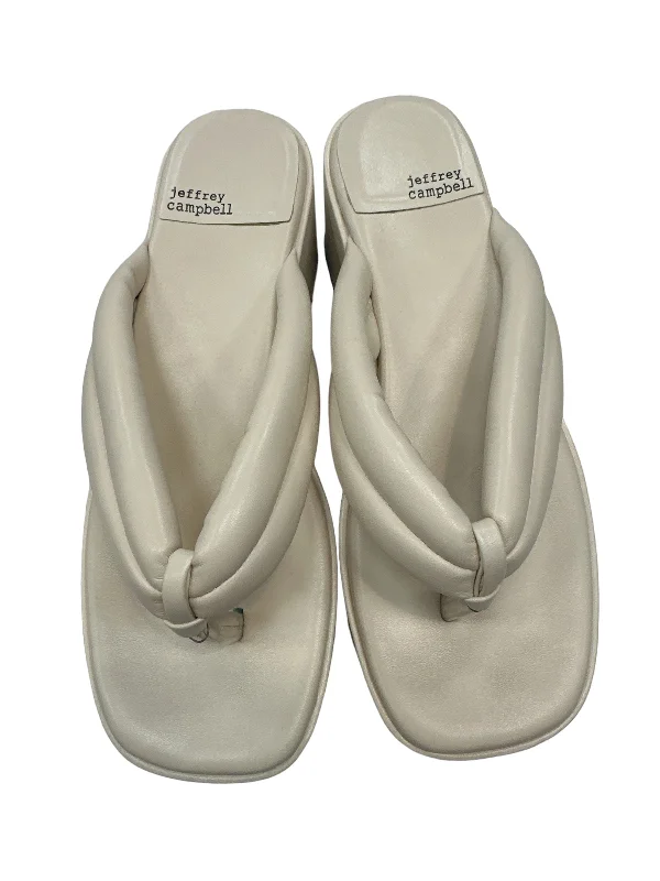 Elegant and sophisticated women's shoes for any formal eventCream Sandals Heels Block Jeffery Campbell, Size 8 Elegant and sophisticated women's shoes for any formal eventCream Sandals Heels Block Jeffery Campbell, Size 8