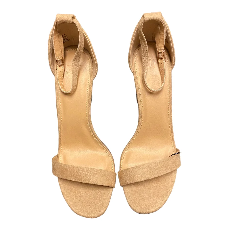 Comfy and stylish women's shoes for everyday comfortCream Sandals Heels Block Justfab, Size 10 Comfy and stylish women's shoes for everyday comfortCream Sandals Heels Block Justfab, Size 10