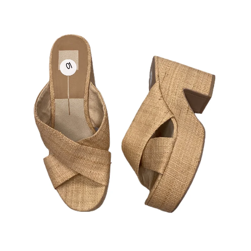Chic and stylish women's shoes for cocktail partiesCream Sandals Heels Wedge By Dolce Vita, Size: 10 Chic and stylish women's shoes for cocktail partiesCream Sandals Heels Wedge By Dolce Vita, Size: 10