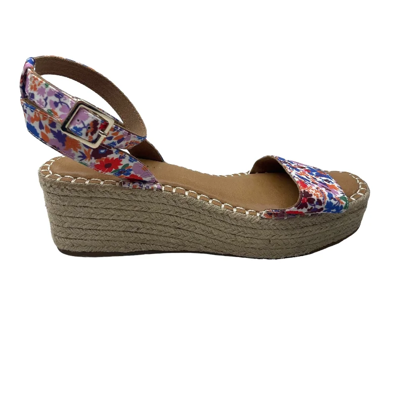Comfy casual women's shoes for everyday wearFLORAL PRINT KELLY AND KATIE SANDALS HEELS WEDGE, Size 9 Comfy casual women's shoes for everyday wearFLORAL PRINT KELLY AND KATIE SANDALS HEELS WEDGE, Size 9
