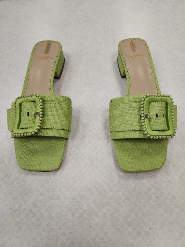 Versatile and stylish women's shoes for city walksGreen Sandals Heels Block Sam Edelman, Size 8 Versatile and stylish women's shoes for city walksGreen Sandals Heels Block Sam Edelman, Size 8