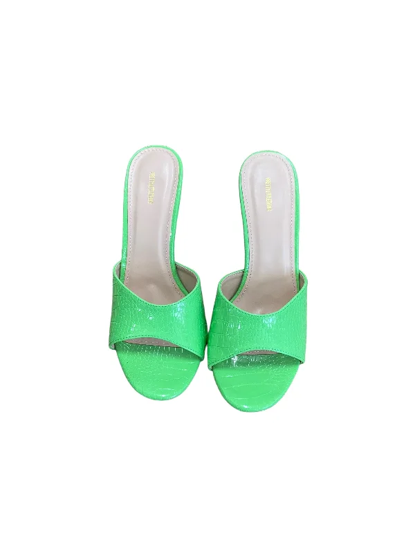 Exotic and bold women's shoe designsGreen Sandals Heels Stiletto Pretty Little Thing, Size 9 Exotic and bold women's shoe designsGreen Sandals Heels Stiletto Pretty Little Thing, Size 9