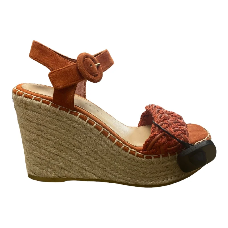 Chic and versatile women's footwearOrange Sandals Heels Wedge Veronica Beard, Size 6 Chic and versatile women's footwearOrange Sandals Heels Wedge Veronica Beard, Size 6