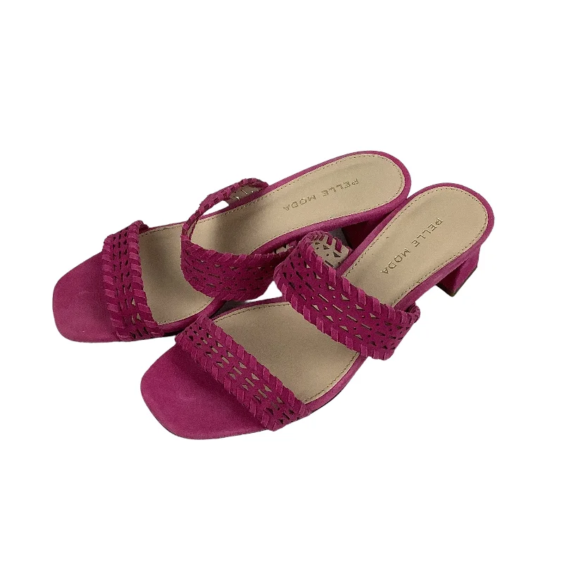 Versatile and stylish women's shoes for city walksPink Sandals Heels Block Cmc, Size 6.5 Versatile and stylish women's shoes for city walksPink Sandals Heels Block Cmc, Size 6.5
