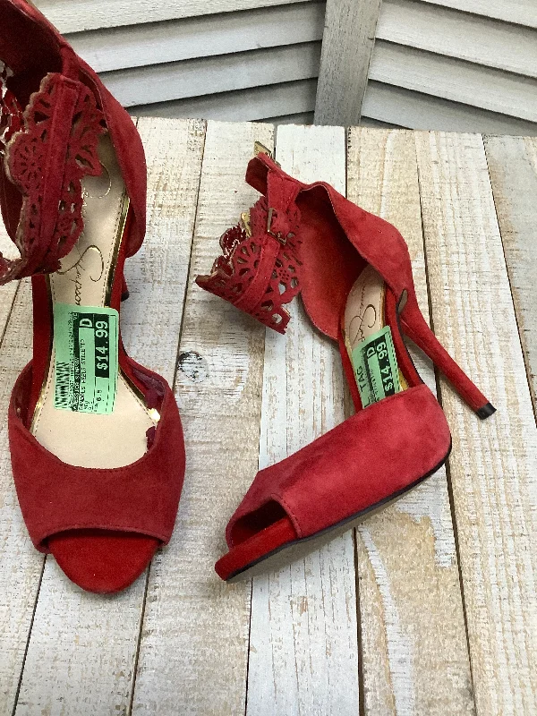 Classic and timeless women's footwear choicesRed Heels Stiletto Jessica Simpson, Size 6.5 Classic and timeless women's footwear choicesRed Heels Stiletto Jessica Simpson, Size 6.5