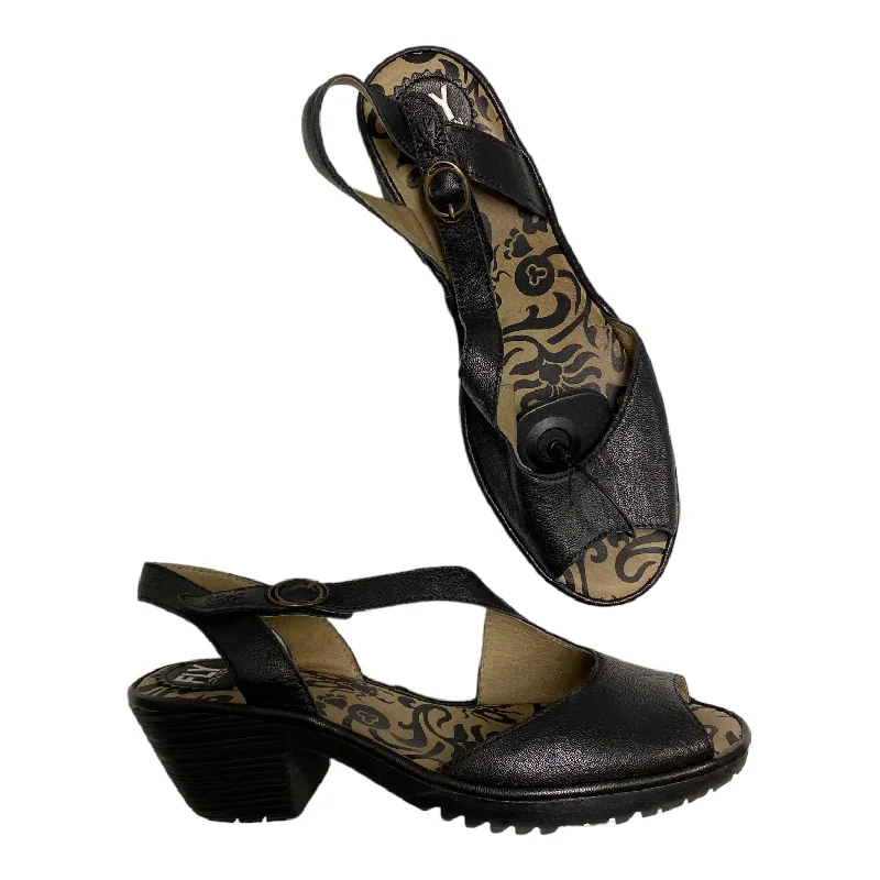 Chic and sophisticated women's footwear for workSandals Heels Block By Fly London Size: 9.5 Chic and sophisticated women's footwear for workSandals Heels Block By Fly London Size: 9.5