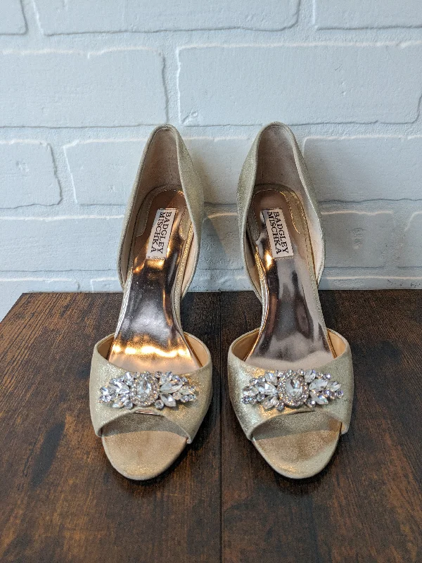 Chic and stylish women's shoes for garden partiesSandals Heels Stiletto By Badgley Mischka Size: 8 Chic and stylish women's shoes for garden partiesSandals Heels Stiletto By Badgley Mischka Size: 8