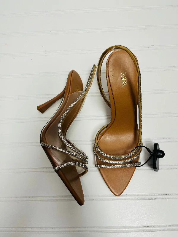 Chic and stylish women's shoes for garden partiesSandals Heels Stiletto By Zara Size: 8.5 Chic and stylish women's shoes for garden partiesSandals Heels Stiletto By Zara Size: 8.5