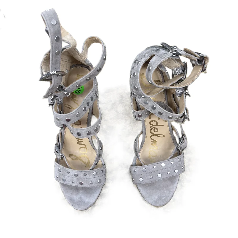 Bold and unique women's shoes for fashion-forward individualsSilver Sandals Heels Block By Sam Edelman, Size: 7.5 Bold and unique women's shoes for fashion-forward individualsSilver Sandals Heels Block By Sam Edelman, Size: 7.5