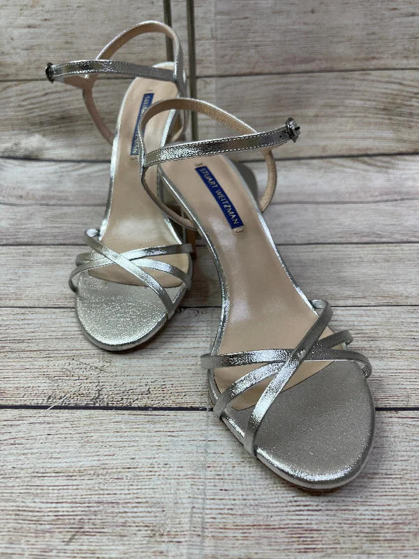 Bold and striking women's shoe fashionsSilver Sandals Heels Stiletto Stuart Weitzman, Size 8 Bold and striking women's shoe fashionsSilver Sandals Heels Stiletto Stuart Weitzman, Size 8