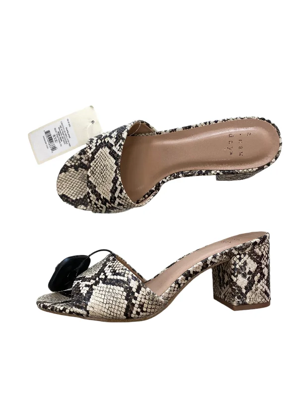 Stylish and comfortable women's shoes for long days at workSnakeskin Print Sandals Heels Block A New Day, Size 6.5 Stylish and comfortable women's shoes for long days at workSnakeskin Print Sandals Heels Block A New Day, Size 6.5