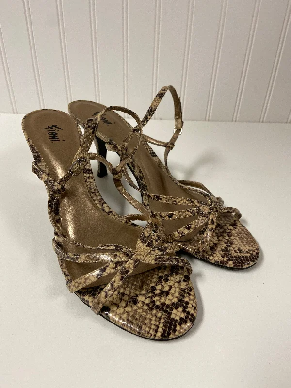 Elegant and sophisticated women's shoe stylesSnakeskin Print Sandals Heels Stiletto Fioni, Size 10 Elegant and sophisticated women's shoe stylesSnakeskin Print Sandals Heels Stiletto Fioni, Size 10