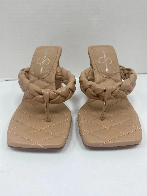 Versatile and elegant women's shoes for any outfitTan Sandals Heels Block Jessica Simpson, Size 9 Versatile and elegant women's shoes for any outfitTan Sandals Heels Block Jessica Simpson, Size 9