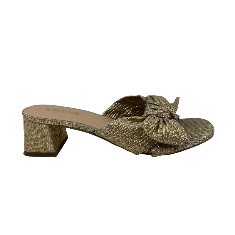 Sleek and modern women's footwear optionsTan Sandals Heels Block Kensie, Size 7