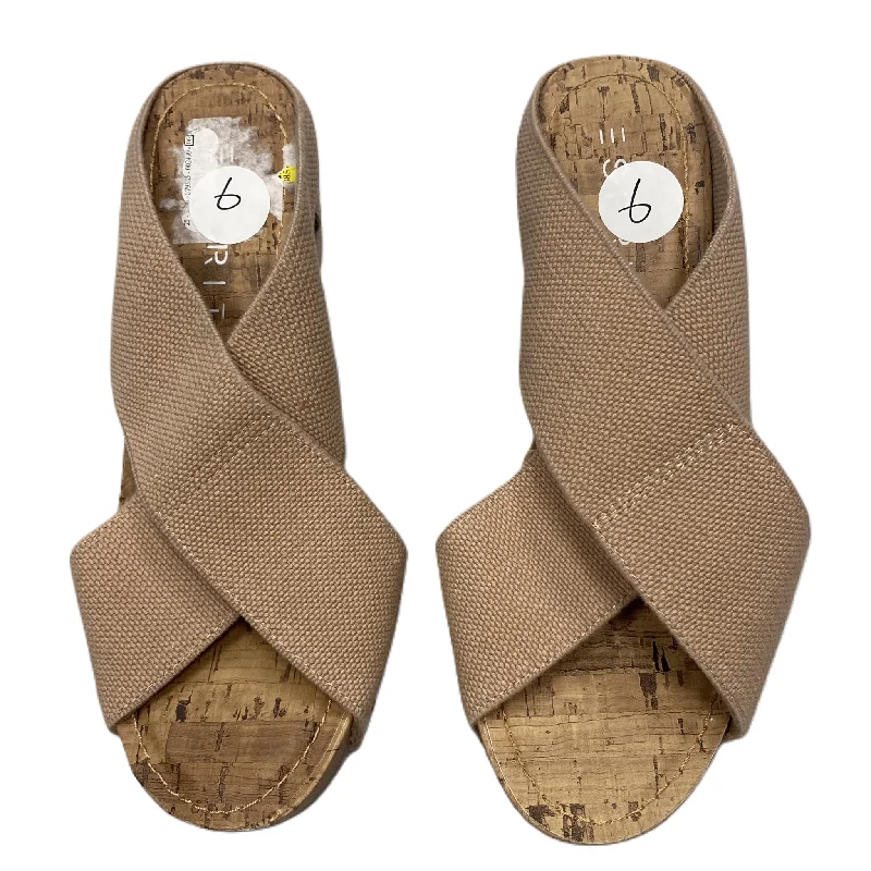 Elegant and sophisticated women's shoes for red carpet eventsTan Sandals Heels Wedge By Esprit, Size: 6 Elegant and sophisticated women's shoes for red carpet eventsTan Sandals Heels Wedge By Esprit, Size: 6