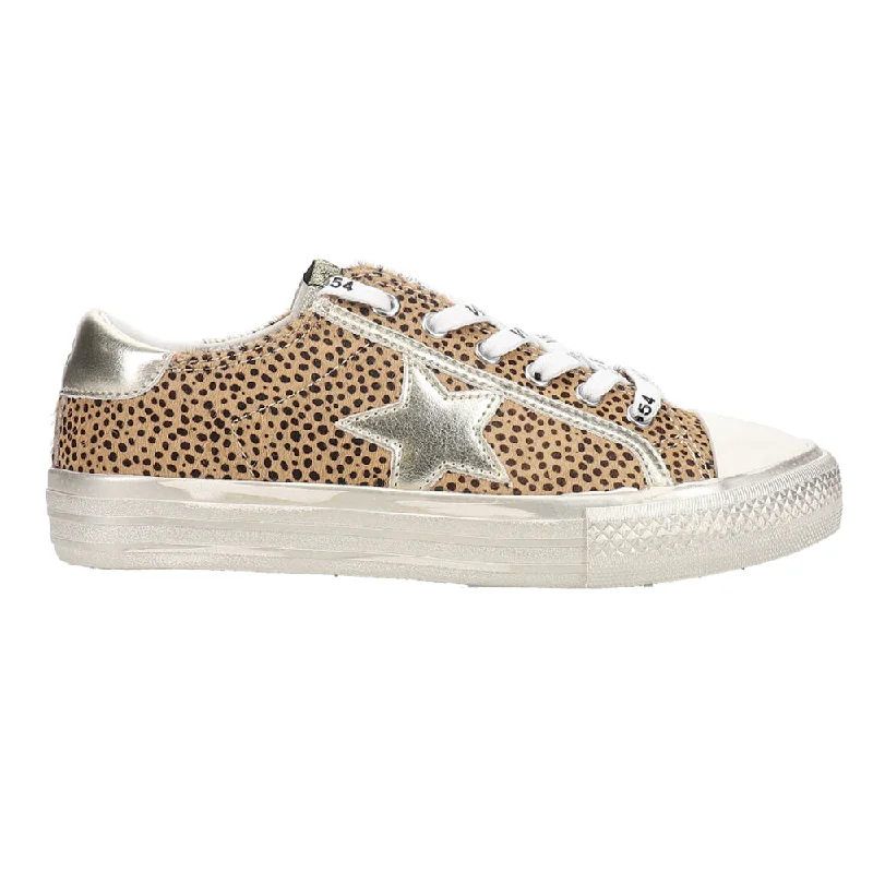 Bold and unique women's shoes for fashion-forward individualsAlive Metallic Leopard Print Lace Up Sneakers