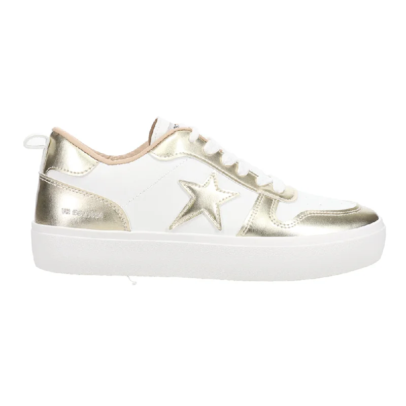 Elegantly stylish women's shoesAura Metallic Platform Lace Up Sneakers