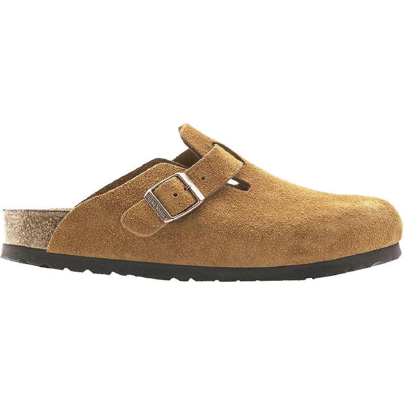 Durable and reliable women's shoesUnisex Birkenstock Boston Soft Footbed Mink Suede