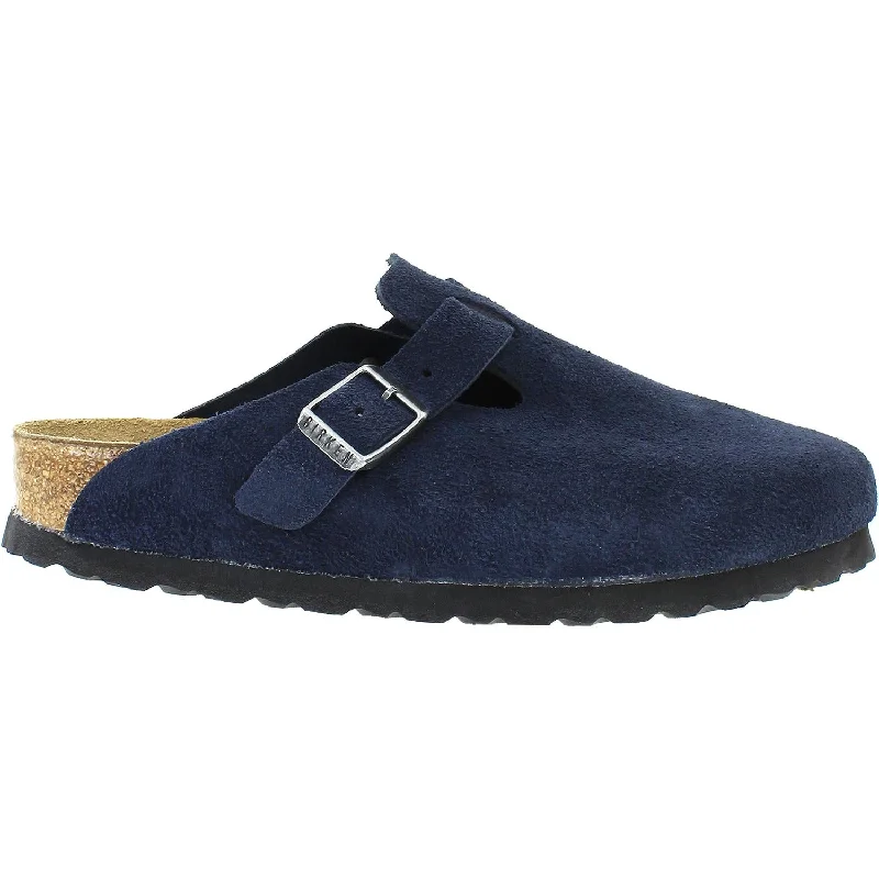 Stylish and practical women's shoes for rainy daysUnisex Birkenstock Boston Soft Footbed Night Suede