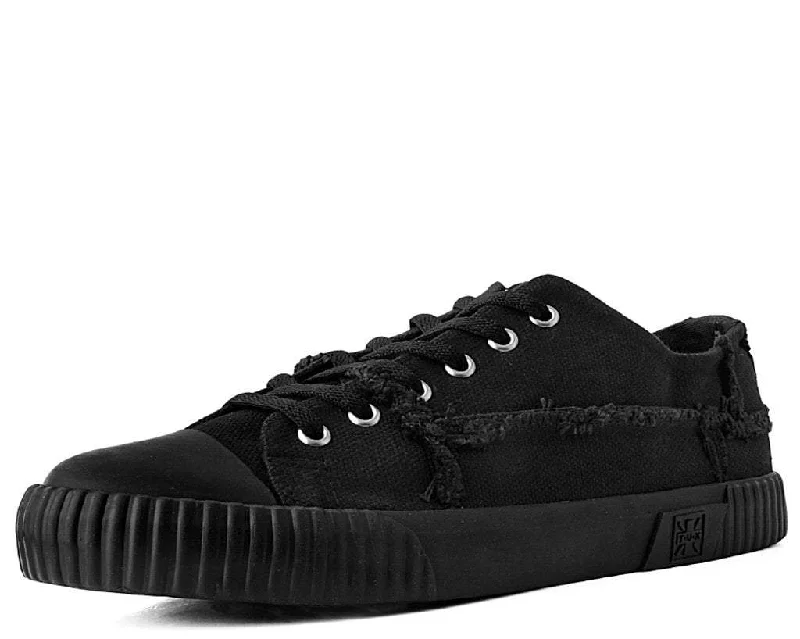 Classic and timeless women's footwear choicesBlack Canvas Low Top Sneaker