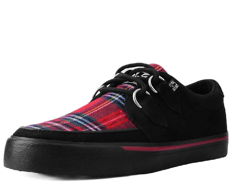 Fashion-forward and trendy women's shoe stylesBlack Faux Suede & Plaid VLK Sneaker
