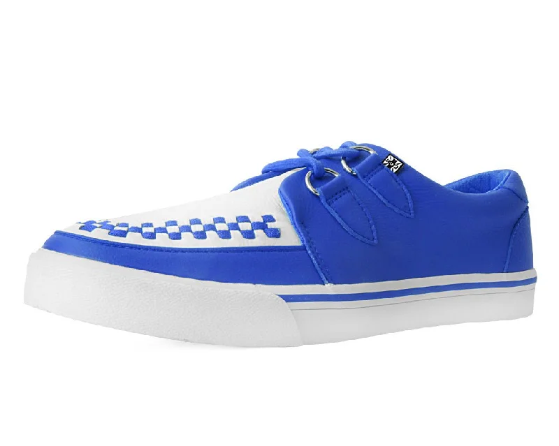 Comfy and cozy women's shoes for loungingBlue & White 2-Ring Creeper Sneaker