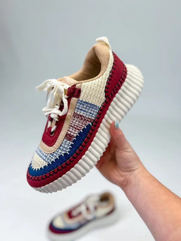 Luxurious and opulent women's shoe options[Corky's] Adventure Sneaker-Burgundy Multi