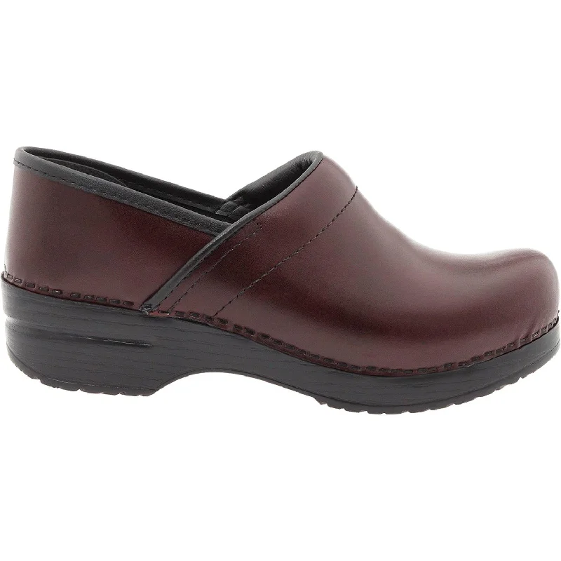Stylish and comfortable women's shoes for long flightsWomen's Dansko Professional Clog Cordovan Cabrio Leather