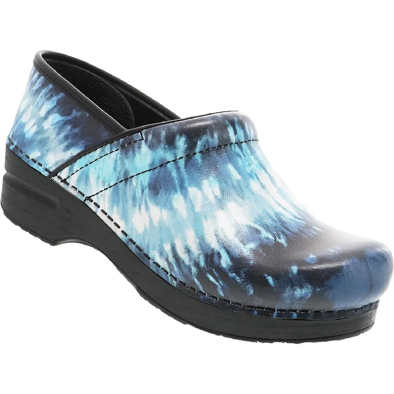 Comfy and stylish women's shoes for lounging around the houseWomen's Dansko Professional Clog Blue Tie Dye Leather Comfy and stylish women's shoes for lounging around the houseWomen's Dansko Professional Clog Blue Tie Dye Leather