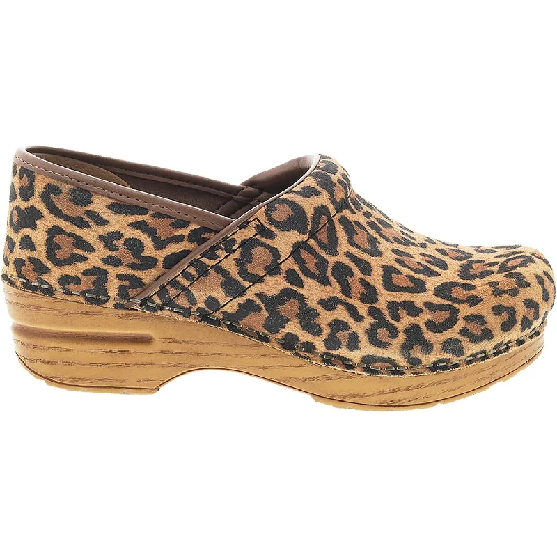 Comfy and stylish women's shoes for flat feetWomen's Dansko Professional Clog Leopard Suede