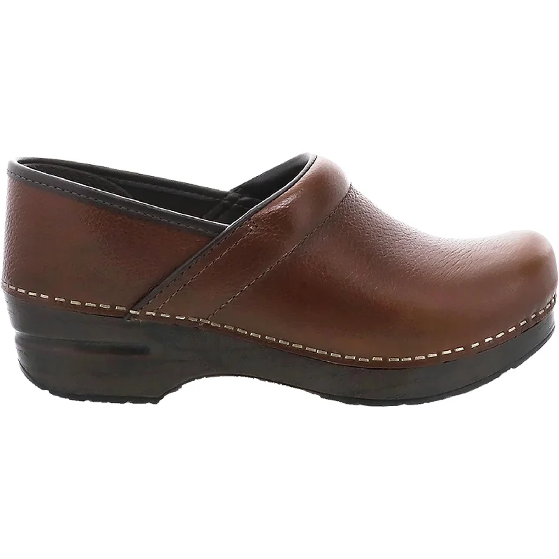 Comfy and stylish women's shoes for everyday casual wearWomen's Dansko Professional Clog Tan Tumbled Pull Up Leather